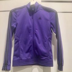 Adidas Purple Jacket Size Xs. Never Worn. Adidas Purple, Purple Jacket, Adidas Jackets, Purple Black, Purple And Black, Adidas Women, Adidas Jacket, Jackets For Women, Jackets & Coats