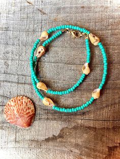 This Beaded Necklaces item is sold by SeaSandSimple. Ships from Chico, CA. Listed on Apr 23, 2023 Teal Necklace, Take Me To The Beach, Beachy Style, Seed Bead Necklace, Necklace Beaded, Style Necklace, Beaded Choker, Sea Green, Sea Shell