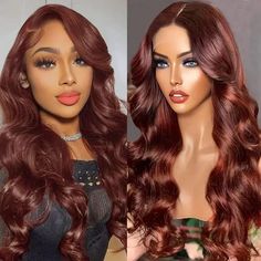 PRICES MAY VARY. 🌺【Reddish Brown Lace Front Wigs Human Hair Material:】Our Reddish Brown Body Wave Lace Front Wigs Human Hair Product Uses 100% Real Unprocessed Brazilian Virgin Human Hair, Extremely Soft, Silky Smooth, Little Shedding, No Tangles, Comfortable to The Skin, Natural, Fashion. Healthy and Elastic. Eusable and Last Longer with Proper Care. 🌺【13X6 HD Reddish Brown Wig Human Hair Lace:】13x6 Inch Large Area Lace, Make Your Hairline Longer and More Natural. 6 Inch Deep Parting For Fron Frontal Wig Body Wave, Brazilian Hair Wigs, Hair Rubber Bands, Lace Front Wigs Human Hair, Red Wigs, Synthetic Lace Wigs, Wigs Human Hair, Brown Wig, Body Wave Wig