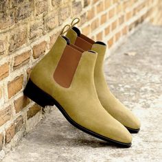 Chelsea boots are a popular choice for men year after year. These slip-on boots are versatile and can be worn in both formal and casual settings, giving a polished and sleek appearance. With a long history as a classic shoe style, Chelsea boots are a must-have for any man's wardrobe. The Details: Materials: camel lux suede Lining: black calf leather Sole: hummingbird gold artistic hand painted leather sole Last: Belgravia - Chisel toe, narrow waist and cuban heel The Fine Print: Shoe production Gold Hummingbird, Narrow Waist, Mens Dress Boots, Hummingbird Art, Painted Artwork, Cuban Heels, Chelsea Boots Men, Slip On Boots, Fine Print