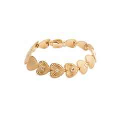 Luxury Round Bracelets For Valentine's Day, Luxury Adjustable Heart Bracelet, Engraved Round Heart Bracelet For Anniversary, Luxury Yellow Gold Heart Bracelet, Luxury Yellow Gold Diamond Heart Bracelet, Luxury 14k Gold Heart Bracelet For Valentine's Day, Luxury Yellow Gold Heart Bracelets, Luxury Yellow Gold Heart-shaped Bracelet, Luxury 14k Gold Heart Bracelets