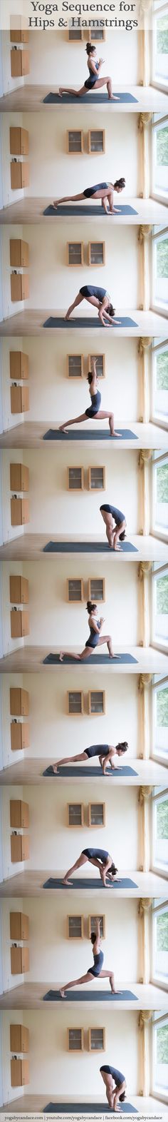 an image of a woman doing yoga in front of the window with words above it