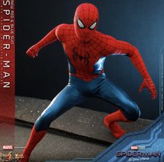 the amazing spider - man action figure is on display in this promotional image from hot toys