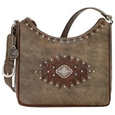 Annie's Secret American West Handbag Concealed Carry Vintage Leather Bag, Brown Shoulder Bag