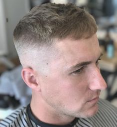 Haircuts for Balding Men -> Cool Styles That Work! Mens Hair Short, Thick Frizzy Hair, High And Tight Haircut, Textured Fringe, Mens Hairstyles Medium, Short Haircut Styles, Cool Mens Haircuts, Receding Hairline