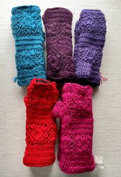 These Handwarmers have been hand crocheted in Nepal. Cosy and warm with a fleece lining. Available in Turquoise, Mulberry, Purple, Red, Pink, Black. Handmade in Nepal by a Women's Group.  HANDMADE & FAIRTRADE. 22cm in length from fingers to wrist. Wrist width approx 9 cm x 220cm Designed by The Peepal Tree in the U.K. products are handmade by artisans in Nepal. Individually handcrafted with love and care. Whenever possible your order will be wrapped in tissue paper and packed in an Ecofriendly J Crochet Knitting Pattern For Cold Weather And Winter, Crochet Knitting Pattern For Cold Winter Weather, Winter Crochet Knitting Pattern For Cold Weather, Winter Warm Knitting Pattern With Acrylic Yarn, Crochet Knitting Pattern For Cold Weather, Warm Winter Knitting Pattern In Acrylic Yarn, Crochet Knitting Patterns For Winter, Warm Acrylic Yarn Knitting Pattern For Winter, Winter Warm Acrylic Yarn Knitting Pattern