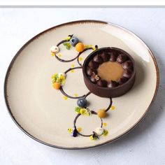 a plate that has some kind of dessert on it