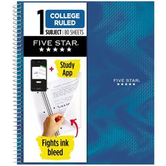 the five star college student's guide is shown in front of a blue background