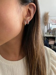 Petite Mina Hoops Elegant Tiny Hoop Earrings, Tiny Trendy Cartilage Earrings, Nickel-free White Huggie Earrings, Tiny Hoop Cartilage Earrings, Nickel Free Huggie Hoop Earrings, Blue Hair Accessories, Dainty Hoop Earrings, Tiny Hoop Earrings, Vogue Beauty