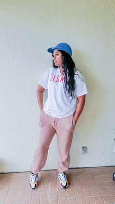 Old Navy Sweatpants, Vogue T-Shirt, Puma Sneakers, and a Dad Cap! Definitely giving sexy sporty outfit vibe Navy Sweatpants, Sporty Outfit, Dad Cap, Puma Sneakers, Dad Caps, Sporty Outfits, Old Navy, Sweatpants