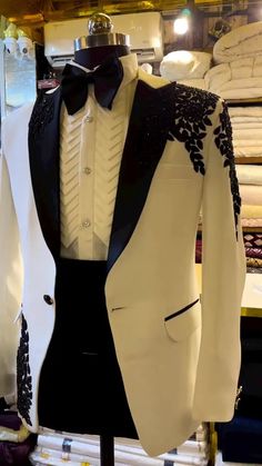 Designer White Tuxedo suit with embroidery Bespoke made to order | eBay Black Jodhpuri, Unique Mens Wedding Suits, Marriage Suits, Reception Suits, Wedding Suits Men Black, Custom Suits Men, Best Wedding Suits