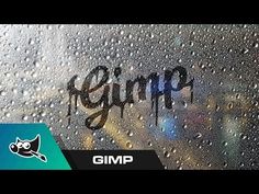 the word grimp written on a window with rain drops