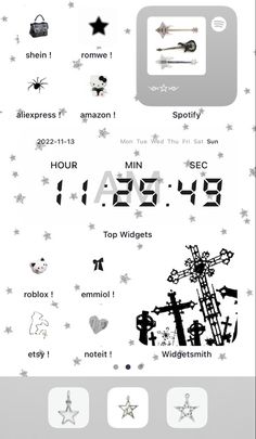 an iphone screen showing the numbers and symbols for all kinds of things in this area