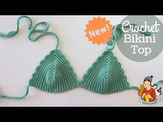 NEW Crochet Bikini Top Pattern For Any Size - YouTube Crochet Bathing Suit Top, Top A Crochet, Bathing Suit Patterns, Handmade Bikinis, Crochet Bathing Suits, Crochet Swimwear, Crochet Bralette, Crochet Baby Clothes