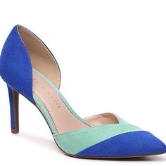 Katie & Kelly Layered Dual Hues Catch The Eye When You Don The Bendia Pump By Kelly & Katie. Its Pointed Silhouette Offers Up Classic Flair, And The Sharp Heel Ensures An Elevated Look. Synthetic Upper Slip-On Pointed Toe Synthetic Lining Padded Footbed 3.25" Covered Heel Synthetic Sole Imported Spring Slip-on Court Shoes With 4-inch Heel, Blue Pointed Toe Court Shoes For Spring, Leopard High Heels, Beige Heels, Bow Heels, Blue Heels, Patent Leather Heels, Pink Heels, Seafoam Green