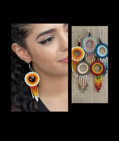 These earrings reflect the cultural traditions of indigenous artisans from Chiapas Mexico. It can take up to an hour to finish every pair. We know you're going to love them as much as we do! They are lightweight and add a pop of color to any outfit. Easy to wear from day to night.  As a special thank you every shipment will receive a FREE GIFT!! Thank you for visiting - Gracias por visitarnos!  Be sure to favorite our shop to get updates on all our new items! Artisan Multicolor Round Beaded Earrings, Traditional Multicolor Hoop Earrings, Traditional Multicolor Round Hoop Earrings, Traditional Multicolor Hoop Earrings For Festivals, Traditional Multicolor Beaded Hoop Earrings, Traditional Handmade Hoop Beaded Earrings, Traditional Beaded Dangle Hoop Earrings, Traditional Multicolor Small Hoop Earrings, Traditional Small Hoop Multicolor Earrings