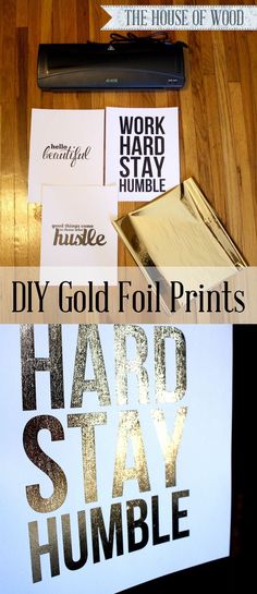 diy gold foil prints are the perfect way to add some sparkle to your home