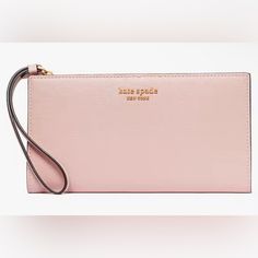 Never Used Brand New Wristlet With Tags Still Attached! Elegant Pink Wristlet For Everyday Use, Kate Spade Clutch For Everyday Use, Chic Pink Wristlet For Travel, Elegant Pink Wristlet For Everyday, Elegant Pink Wristlet With Zipper Pouch, Affordable Pink Casual Wristlet, Elegant Pink Wristlet For Travel, Elegant Pink Wallet With Wrist Strap, Elegant Pink Wallets With Wrist Strap