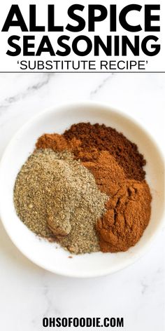 Text reads Allspice Seasoning Substitute Recipe Allspice Recipe