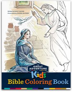 Ages 6 and up. This 10’’ x 13’’ Bible Story Coloring Book includes almost fifty pages of illustrated Bible stories designed to help teach children the story of salvation history in chronological order. Each of the twelve periods of Bible history features four coloring pages, A brief summary of the time period or Bible story, and A key Bible quote that accompanies each picture This is a fun way for children to interact with the Bible while building their understanding of the overall story of the Illustrated Bible, Learning Stories, Kids Bible, Bible History, Catholic Kids, Kids Fans, Bible Story, Chronological Order, Bible Coloring