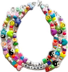 Fun Personalized Beaded Necklaces With Round Beads, Personalized Multicolor Beads For Jewelry Making, Customized Fun Round Beads Jewelry, Customizable Adjustable Multicolor Necklaces, Fun Personalized Round Beaded Necklaces, Customized Multicolor Round Beads Jewelry, Customizable Necklaces With Round Beads For Birthday, Customizable Necklace With Round Beads For Birthday, Customized Multicolor Round Bead Jewelry