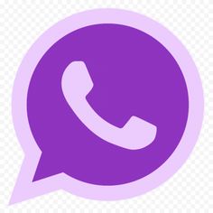 a purple and white phone icon with the text whatsapp on it in a speech bubble