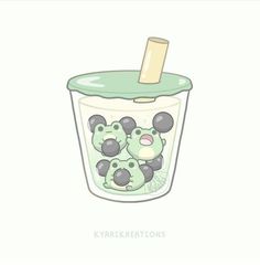 an illustration of some kind of animal in a cup