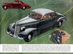 an old car is shown in this ad for the american automobile association, which also has two older model cars