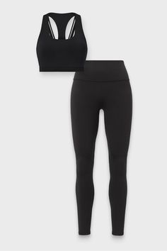 Boost 2-Piece Outfit Fabletics black/black female Activewear >> Womens >> Outfits regular Black Fitted Sports Sets, Fitted Black Sports Sets, Black Athleisure Sets For Training, Black Athleisure Training Sets, Black Athleisure Set For Gym, Black Moisture-wicking Sports Set, Black Fitted Workout Sets, Black Athleisure Yoga Set, High Stretch Black Yoga Set