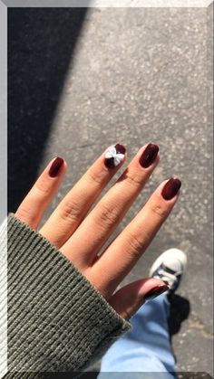 Indulge in the rich, romantic hue of cherry wine nails, perfect for adding a touch of sophistication to any look, day or night. Cherry Wine, Cherry Nails, Nail Design Inspiration, Easter Nails, Going Viral, Nails 2024