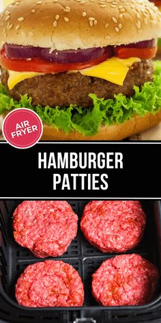 Air Fryer Hamburger Patties are a quick and easy way to have juicy, delicious burgers in no time. No need for a grill! Easy Air Fryer Burgers, Burgers Without A Grill, Burger Patty Air Fryer, Fresh Burgers In Air Fryer, No Grill Burgers, Air Fried Hamburger Patties, Hamburgers Air Fryer, Hamburger Patty In Air Fryer, Airfryer Burger Patties