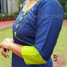 How to make different types of kurthi patterns - Simple Craft Ideas Salwar Kameez Neck Designs, Kurta Patterns, Western Wear Dresses