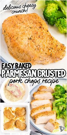 Parmesan Pork Chops Parmesan Crusted Pork Chops Baked, Breaded Pork Chops Oven, Breaded Pork Chops Baked, Cheesy Pork Chops, Oven Pork Chops, Parmesan Crusted Pork Chops, Parmesan Pork Chops, Baked Pork Chops Oven, Breaded Pork Chops