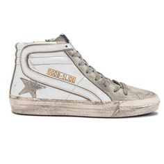 Size 40 Golden Gooses, Slightly Worn But In Great Condition! Super Comfortable And Pre-Tied! Shoes Golden Goose, Goose Shoes, Golden Goose Shoes, Golden Goose, Womens Shoes Sneakers, Gray White, High Top, High Tops, Shoes Sneakers