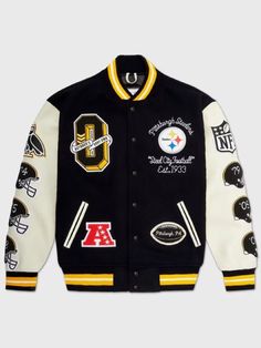 Halloween Jacket, Varsity Jacket Women, Shearling Jacket Women, Leather Varsity Jackets, Custom Leather Jackets, Cafe Racer Jacket, Team Jackets, Racer Jacket, Varsity Jacket Men