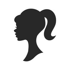 the silhouette of a woman's head is shown