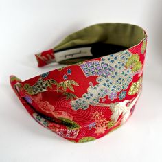 Womens Wide Headband Japanese Cherry Blossom Fabric Hair Band Red Sakura Jerseymaid Head Band With Flowers Mt Fuji Crane - Etsy Cherry Blossom Fabric, Fabric Origami, Fabric Headbands, Mt Fuji, Handmade Headbands, Japanese Cherry Blossom, Hat Box, Wide Headband, Large Jewelry