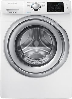 the front view of a washing machine