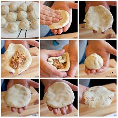 the process of making dumplings with doughnuts and other things to make them