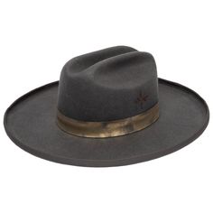 Taking inspiration from the most traditional cowboy hat - the cattleman crease in our bold flat brim silhouette. Our star for the collection, The June is a daring statement piece. Rolled up Pencil, brim, hand embroidered arrows and gold foil band around the crown adds to all the boldness of this fedora. Features : Brim Size: 4" 100% wool Color: Charcoal Women's one size ( 57 cm, 22.5 inches) Stiff wool felt cattlemen with pencil roll brim, foil faux leather band, and hand embroidered arrows Pencil Roll, Western Cowboy Hats, Fall Hats, Riding Gear, Felt Hat, Western Cowboy, Cozy Outfit, Cozy Knits, Leather Band