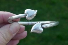 Vintage Sterling Silver Heart Designed Bracelet - 7" Long  | eBay Fine Jewelry Bracelets, Sterling Silver Heart, Bracelets And Charms, Heart Design, Silver Heart, Bracelet Designs, Vintage Sterling Silver, Jewelry Watches, Jewelry Bracelets