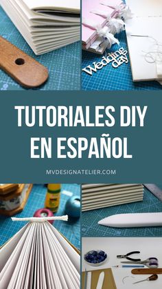 an image of how to make diy en espanol with paper and scissors