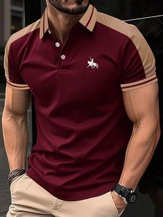 New Mens Fashion Trends, Polo T Shirt Design, Grey Polo Shirt, Fashion Business Casual, Fashion Suits For Men, Button Style, Sports Shirt