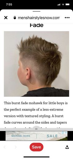 Kids Fohawk Haircut Short, Little Boy Mowhawk Haircuts, Mohawk Toddler Boy, Boys Drop Fade Haircut, Patrick Mahomes Haircut Straight Hair, Toddler Fohawk Hairstyle, Faux Hawk Mullet Boys, Burst Fade Mohawk Boys, Boys Modern Mohawk