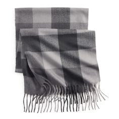 Add a touch of warmth and style with this brushed plaid scarf, perfect for enhancing any cold-weather outfit. Soft and comfortable, it’s an essential winter accessory. Lightweight Imported Hand wash Polyester 69"L x 14"W Polyester 77-in. lengthRESPONSIBLE CU1128546GRS-2022-00074530 Global Recycled Standard certified polyester Contains recycled materials Contains at least 50% recycled metal 100% Size: One Size. Color: Grey Buffalo Check. Gender: male. Age Group: adult. Cold Weather Outfit, Recycled Metal, Buffalo Check, Winter Accessories, Plaid Scarf, Recycled Materials, For Life, Cold Weather, Scarf Wrap