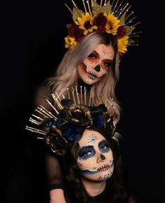 Catrina Costume Make Up, Dia De Los Muertos Makeup For Women, Easy Dia De Los Muertos Makeup Ideas, Sugar Skull Makeup Pretty, Simple Catrina Makeup, Catrina Aesthetic, Dia De Los Muertos Makeup Ideas, Catrina Headpiece, Catrina Headband