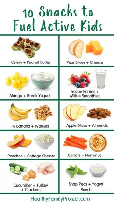 the top ten snacks to fuel active kids