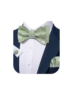 PRICES MAY VARY. Self bow tie can better show your charm and handsome. A pre-tied bowtie is a more convenient option,it can save time better. Size - Bow Tie: 4.3 x 2.7 inches(11.0 x 6.8 cm); Adjustable neck size:13.75-18 inches(35-46 cm); Handkerchief: 9*9 inches(23*23cm) It is suitable for many occasions. Whether it's a holiday party, a wedding party or a business meeting, it can show off your unique charm and bring attention to you The envy of every gentlemen - Hand-made silk polyester woven b Dapper Suit And Tie Accessories With Detachable Bow, Dapper Bow Tie For Formal Father's Day, Elegant Bow Tie With Pocket Square As Gift, Elegant Bow Tie With Pocket Square For Formal Occasions, Elegant Bow Tie For Father's Day Party, Formal Satin Bow Tie For Father's Day, Elegant Green Bow Tie For Father's Day, Elegant Satin Bow Tie For Father's Day, Elegant Father's Day Satin Bow Tie