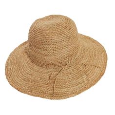 Indulge in elegant sun protection with the Nova Wide Brim Crocheted Raffia Palm Sun Hat. Crafted with a round crown shape, this hat boasts a stylish downturn brim for added flair. Stay chic and sheltered from the sun with this premium accessory. Kentucky Derby Lightweight Wide Brim Hat, Bohemian Wide Brim Boater Hat For Warm Weather, Chic Straw Bucket Hat With Curved Brim, Elegant Lightweight Natural Hat, Elegant Lightweight Natural Color Hat, Beach Lightweight Flat Brim Cloche Hat, Lightweight Flat Brim Cloche Hat For Beach, Beach Lightweight Cloche Hat With Flat Brim, Lightweight Wide Brim Cloche Hat For Vacation