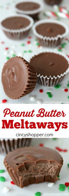 chocolate peanut butter meltaways on a table